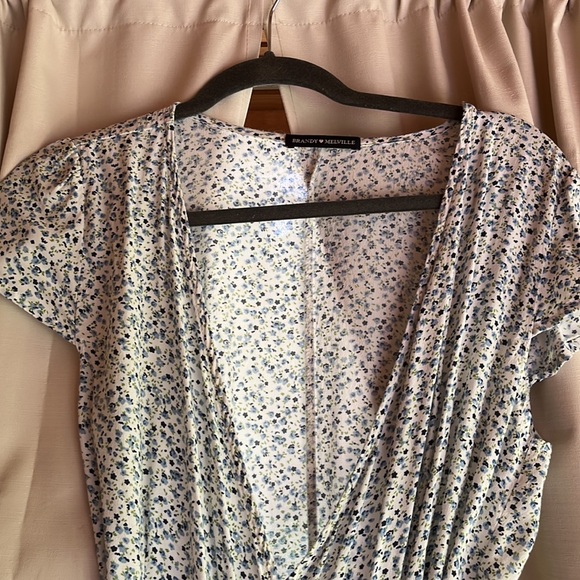 Gently Used/Like New Brandy Melville Midi Floral Wrap Dress - Picture 2 of 5
